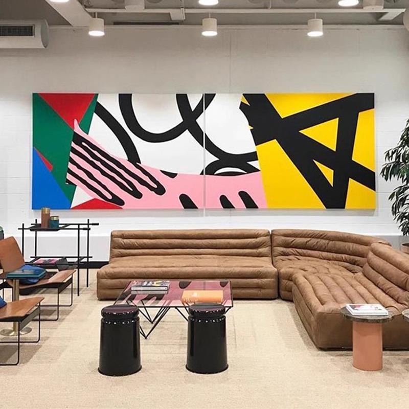 斑斓之境创意彩色客厅装饰画现代抽象个性沙发背景大尺寸艺术画