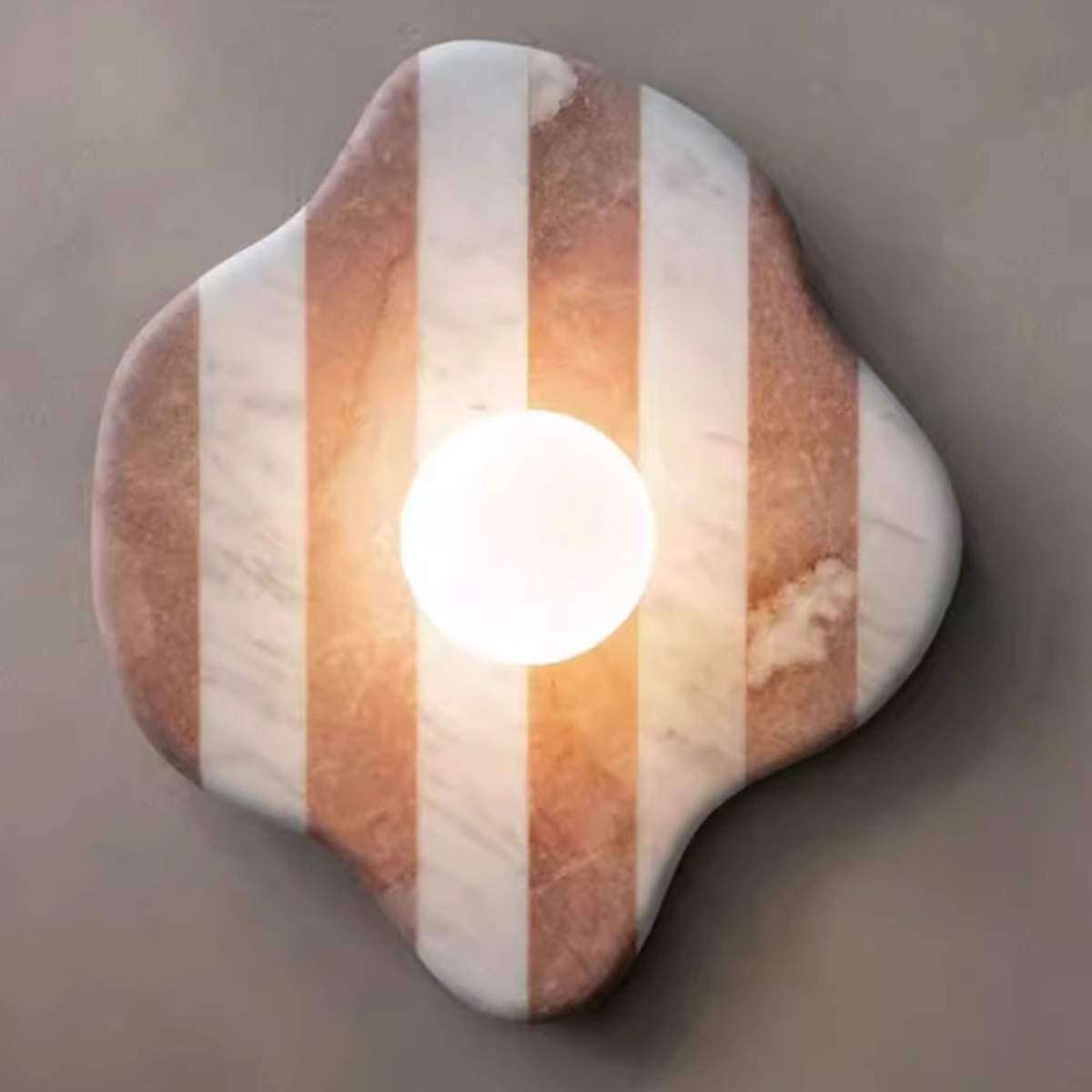 新款条纹创意个性玄关客厅书房墙壁灯天然大理石过道楼梯床头灯