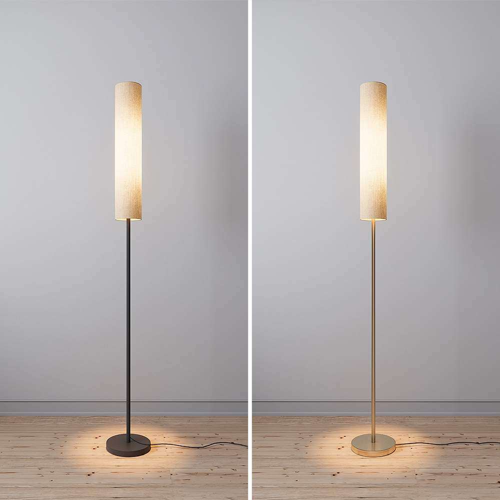 简约客厅长筒落地灯卧室床头布艺立式台灯北欧极简温馨氛围灯