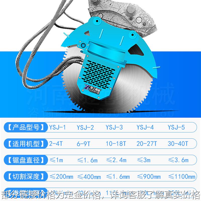 挖机属具岩石圆盘锯锯刀高速钢圆盘锯片混凝土路面轮盘锯配件厂家