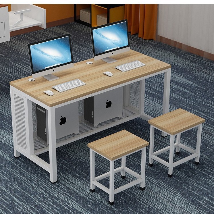 电脑桌学校机房培训班电脑台式桌中小学生教室微机房双人学生桌椅