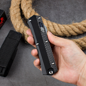 24款大马士革蛇神碳纤刀鞘铝合金刀套微技术EDC户外便携收藏刀鞘