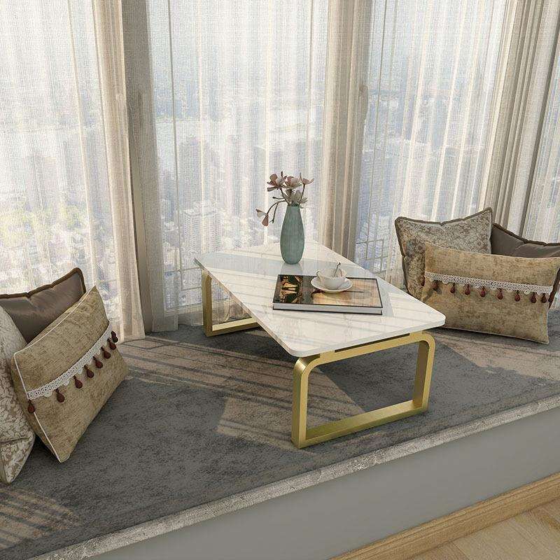 北欧大理石飘窗小茶几轻奢电脑桌子家用长方形榻榻米桌子炕桌矮桌