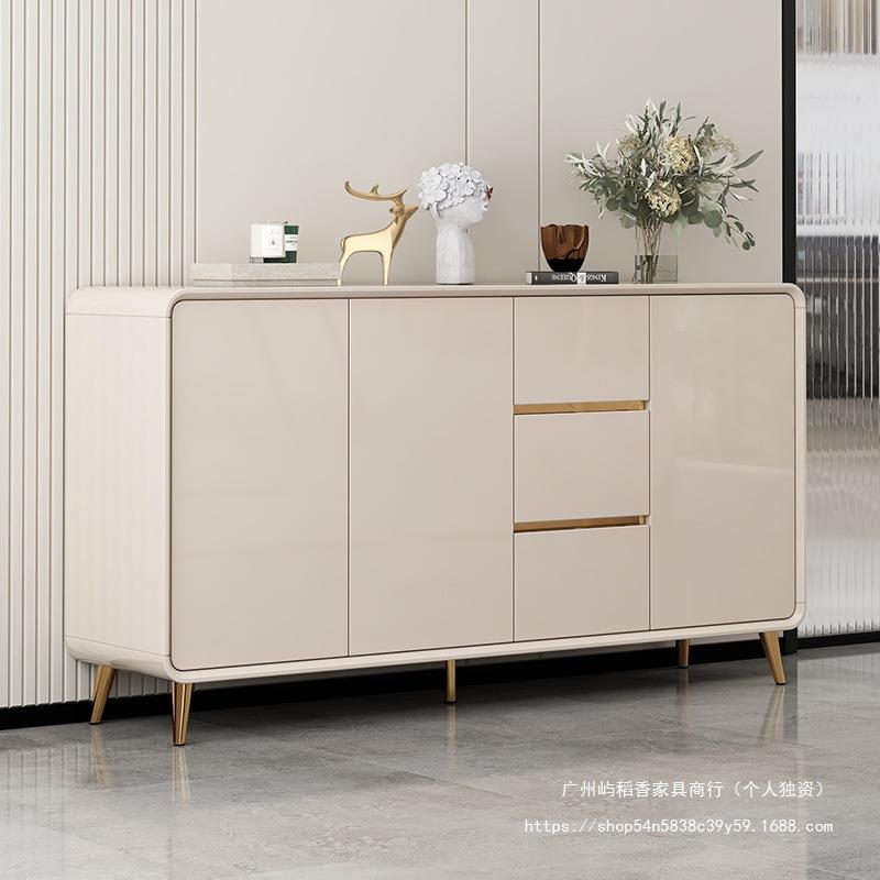 轻奢烤漆餐边柜现代简约客厅靠墙储物柜茶水柜家用厨房碗柜收纳柜