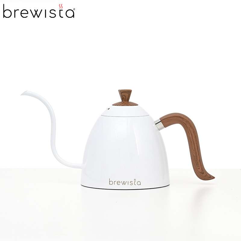 Brewista 不锈钢手冲咖啡细口壶 细长嘴木纹手柄 实用0.7L