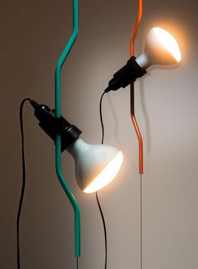 设计师款现代客厅沙发旁落地灯简约Parentesi卧室床头LED氛围灯