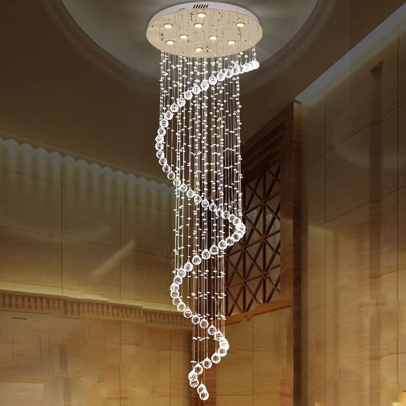 欧式楼梯吊灯 水晶吊灯 楼梯灯长吊灯 loft别墅灯 复试楼客厅吊灯