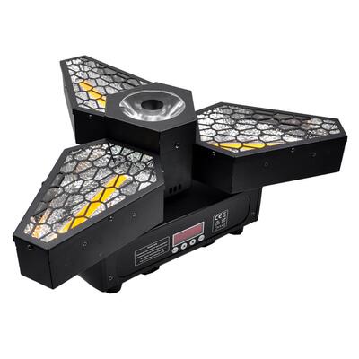 TIPTOP 枫叶无极旋转LED摇头灯暖白COB带RGB贴片辅光四色光束透镜