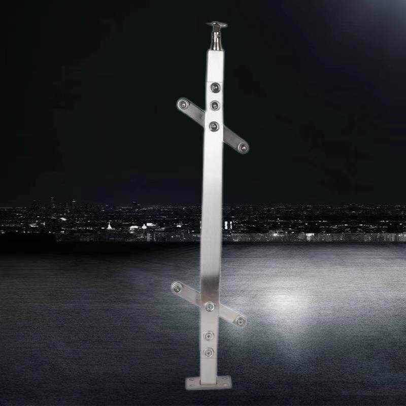 楼梯扶手护栏不锈钢立柱室内室外实心拉丝现在简约阳台栏杆