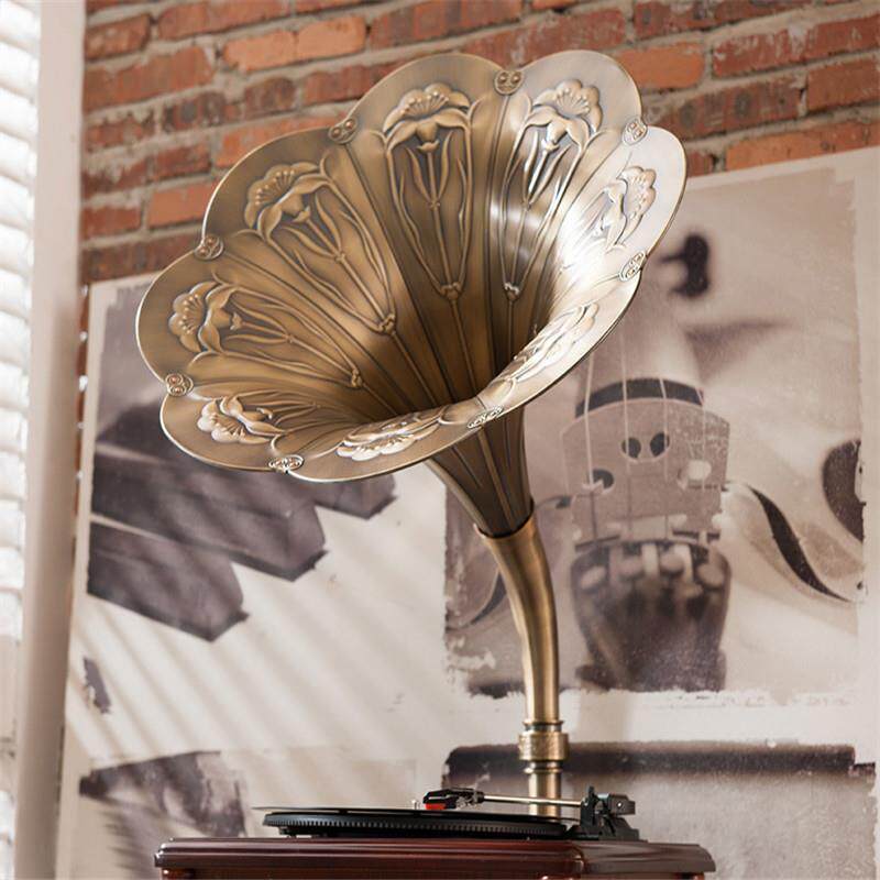 仿古留声机纯铜大喇叭留声机配件黑胶唱机铜喇叭留声机专用铜喇叭