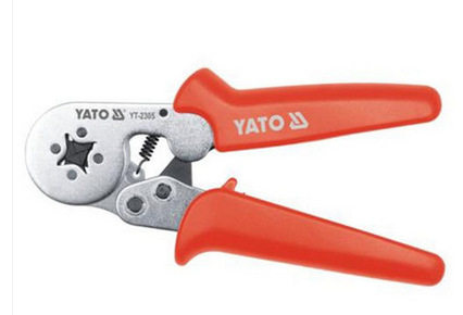 YATO尔拓工具 双色柄欧式棘轮式压线钳 压接钳0.2-6mm2 YT-2305