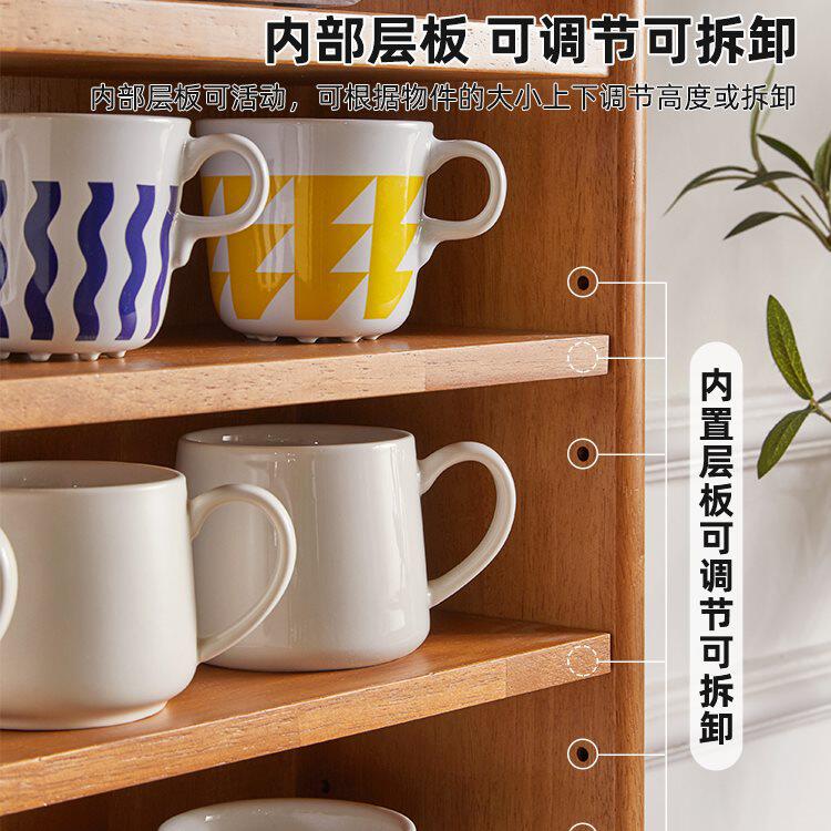 批实木桌上置物架书架多层杯架桌面手办收纳架家用靠墙餐厅调料架