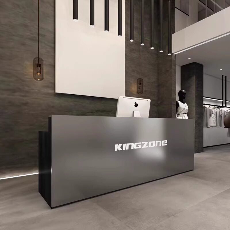 不锈钢收银台吧台服装店商用店铺小型柜台现代简约健身房接待前台