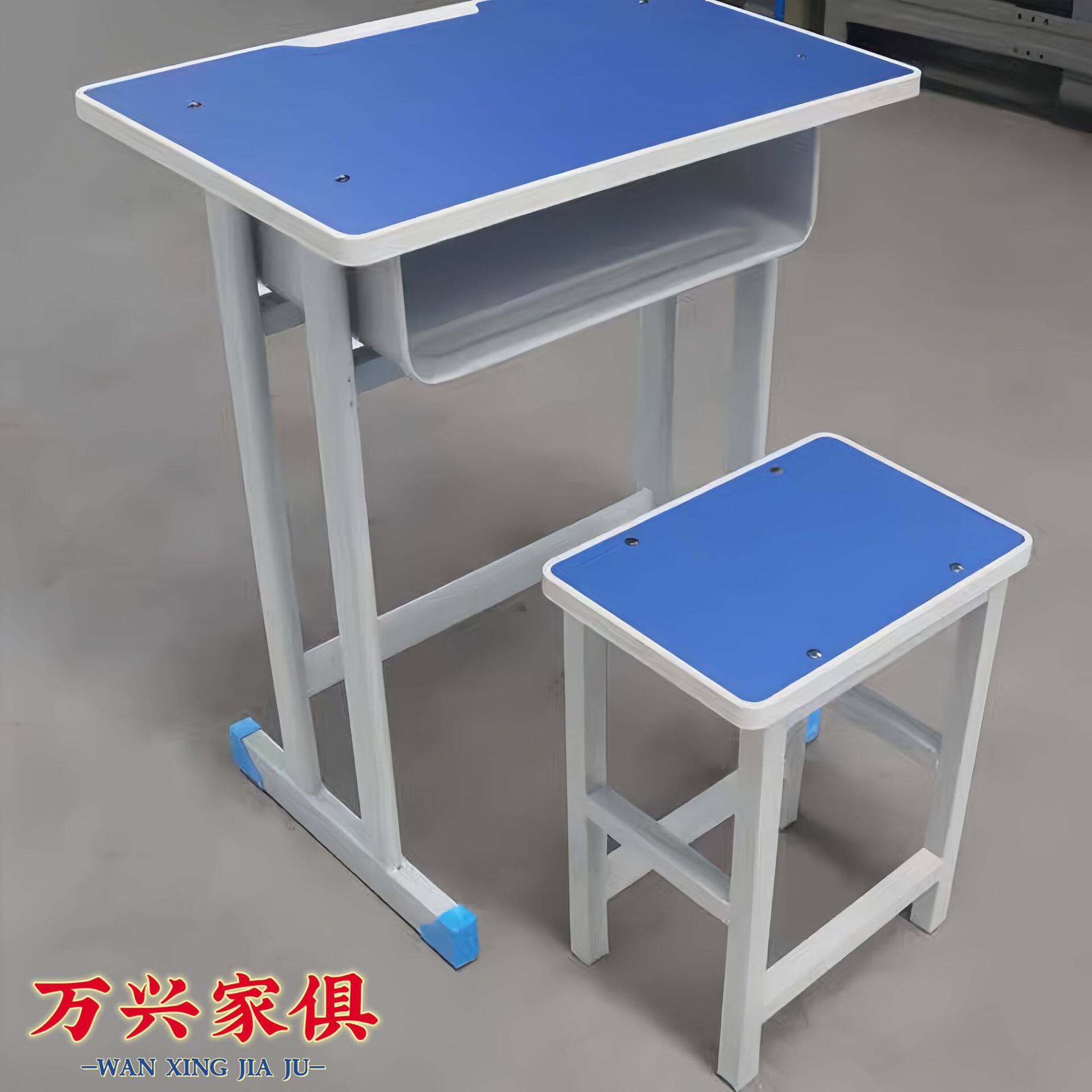 现代简约课桌椅中小学生单双人课桌 辅导班培训班学习桌现货批发