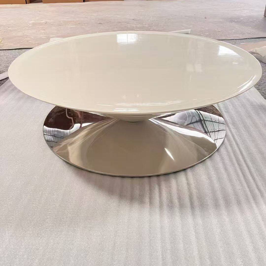 法式新款悬浮飞碟茶几客厅家用小户型创意设计师款极简玻璃钢茶几