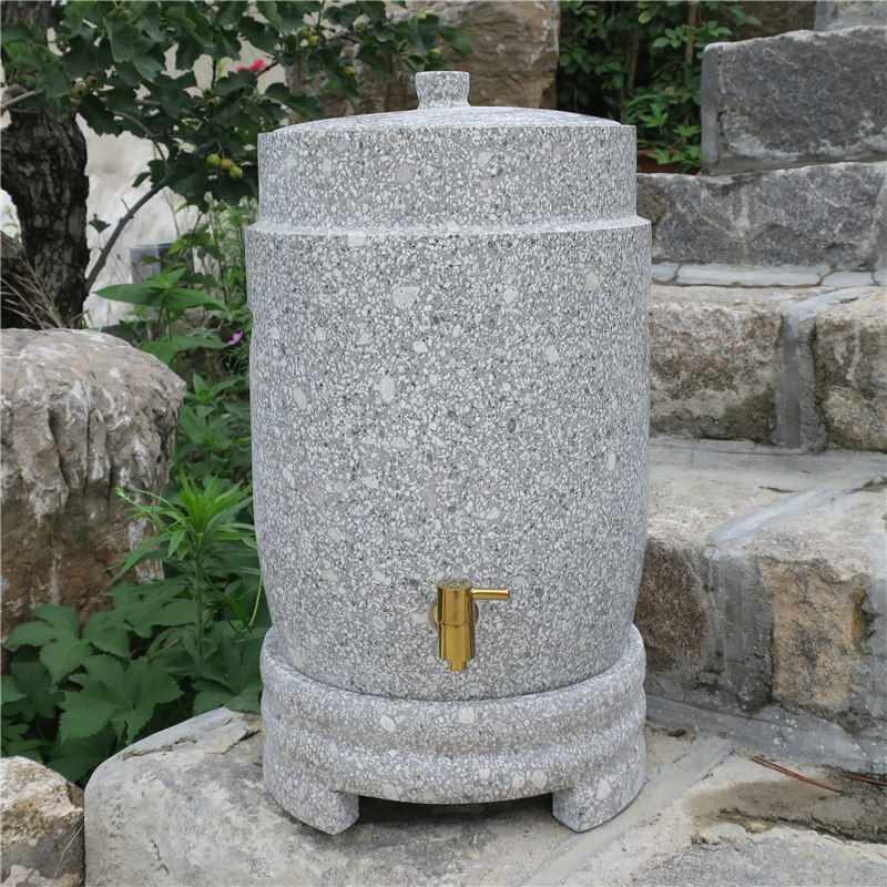 悸麦饭石水缸水桶天然储水罐非紫砂生泉器抽水水嘴赵之李嫣
