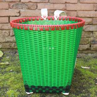 批发塑料背篓竹编家用道具胶背篼买菜编织藤篮子大小贵州背箩采茶