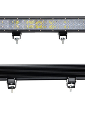 三目款126W汽车LED透镜长条灯射灯越野改装灯SUV前杠车顶灯辅助灯