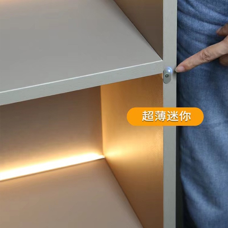 12V24V薄膜开关隐藏触摸按键超薄无极调光衣柜展柜明装面板按钮图片