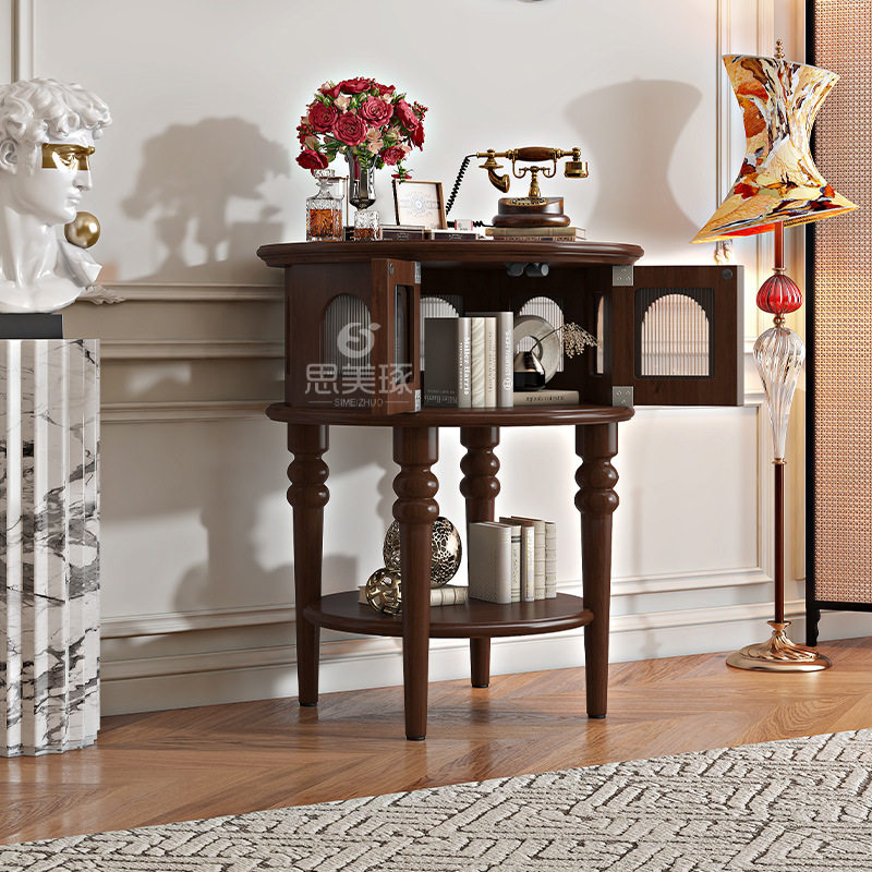 美式乡村全实木环保北欧边几
