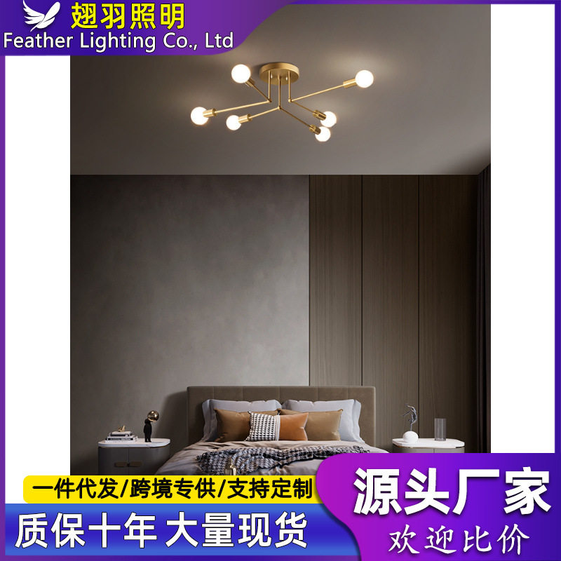 北欧全铜吸顶灯大气简约客厅