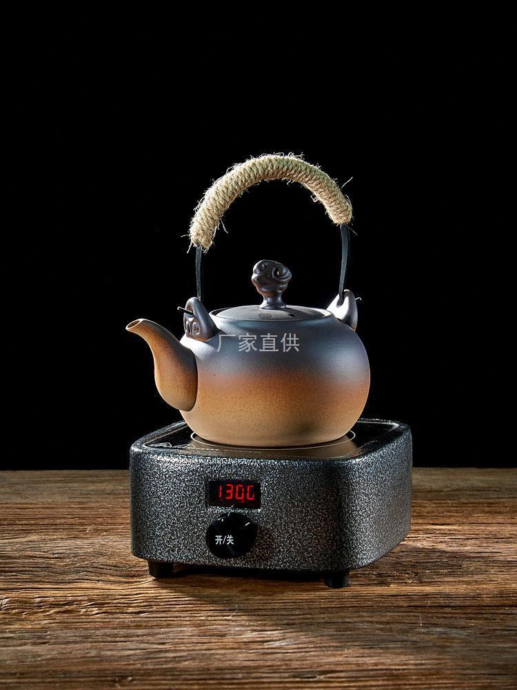 家用茶具泡茶功夫烧水壶陶壶粗陶陶瓷提梁大茶壶煮茶器电陶炉茶炉