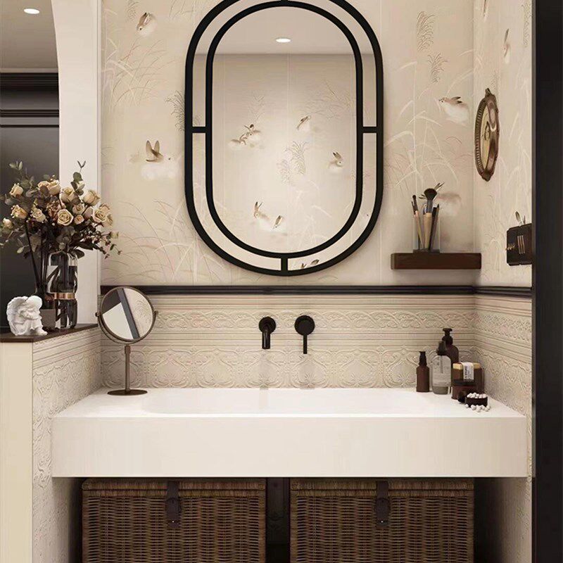 北欧椭圆形ledk智能高清浴室镜酒店玄关过道装饰镜卧室挂墙化妆镜