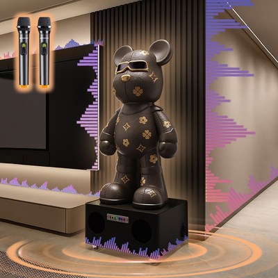 2025新款暴力熊大型落地客厅电视柜旁摆件K歌音箱W轻奢乔迁送礼