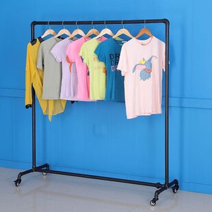 龙门架家用展示架晾衣架水管单杠服卧室衣帽架组合轮带落地挂衣架