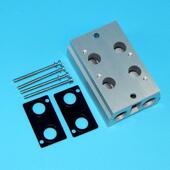 电磁阀底座3V210 08连接汇流板3V200M 2F3F4F5F6F7F8F9F10F位联