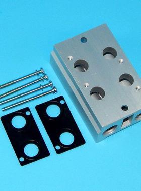 电磁阀底座3V210-08连接汇流板3V200M-2F3F4F5F6F7F8F9F10F位联