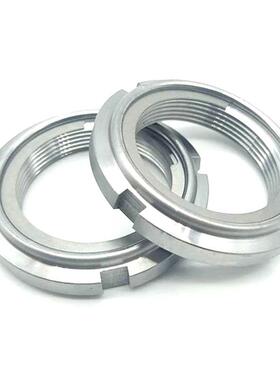 精密U型圆螺帽FUN/FUNTC/FUNT/FUNTS金属自锁螺母开槽式锁紧螺母