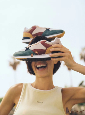 外贸情侣款拼接阿甘鞋HOFF每双鞋底都有一座城市city撞色运动鞋