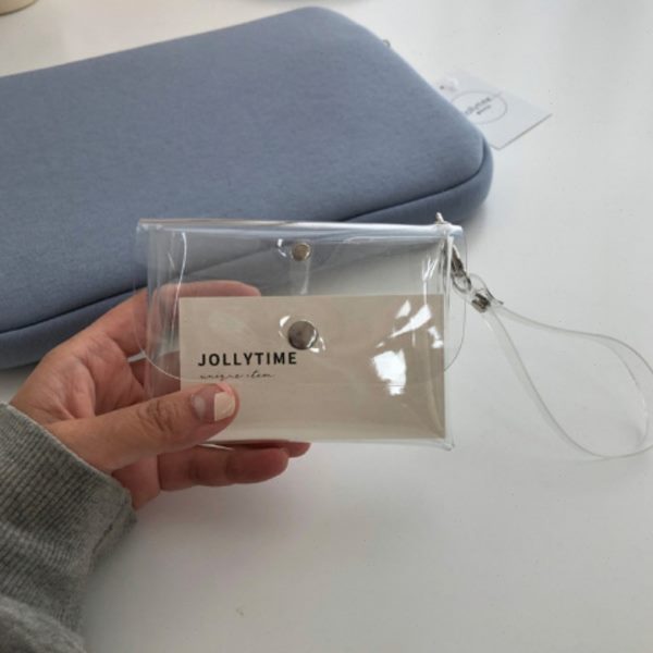 卡包双层卡包零钱包可简约透明INS风透明式PVC携收纳包创意卡套迷