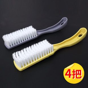 清洁塑料板加长刷刷子硬毛强力去污刷家用刷洗鞋 子洗衣 鞋 刷弯柄鞋