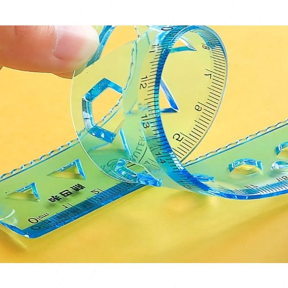 子尺cm20装套4件套量角器15cm三角尺小学生软尺文具直尺塑料透明