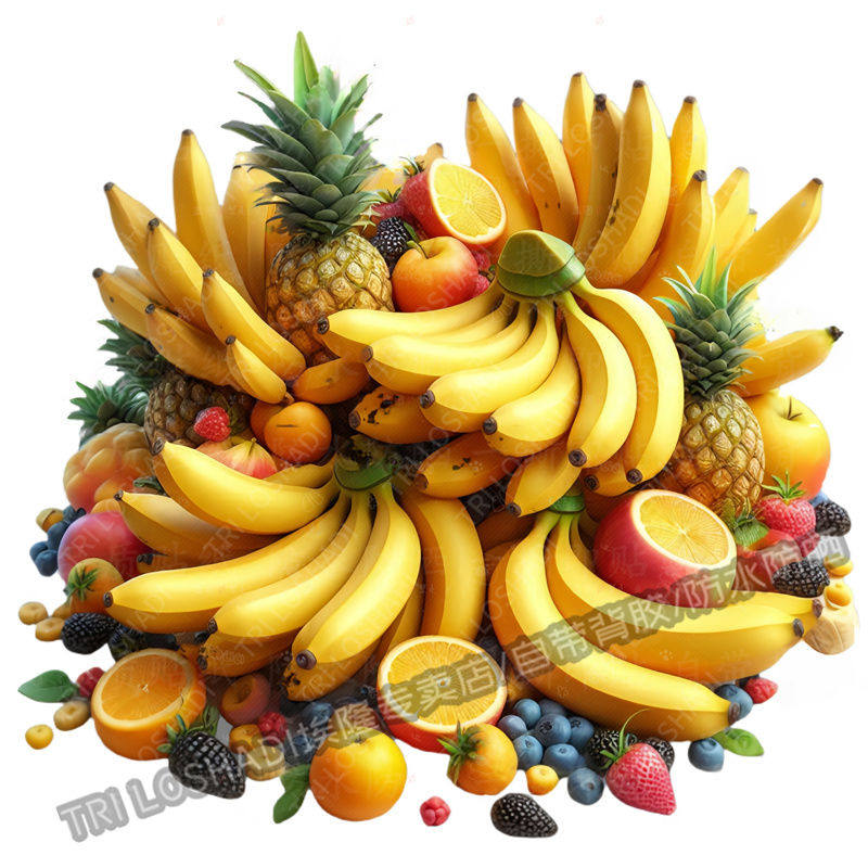 新鲜香蕉自粘贴纸厨房冰箱瓷砖遮丑防水贴画墙面门窗蔬菜水果贴花