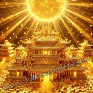 饰海报贴画客厅玄关吉祥贴纸防水 金屋生辉福满庭财源广进喜盈盈装