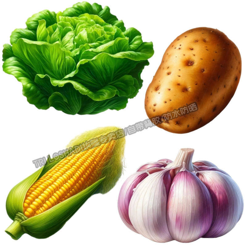 田园丰收水果蔬菜自粘贴画厨房冰箱瓷砖新鲜蔬菜水果贴纸墙上贴花