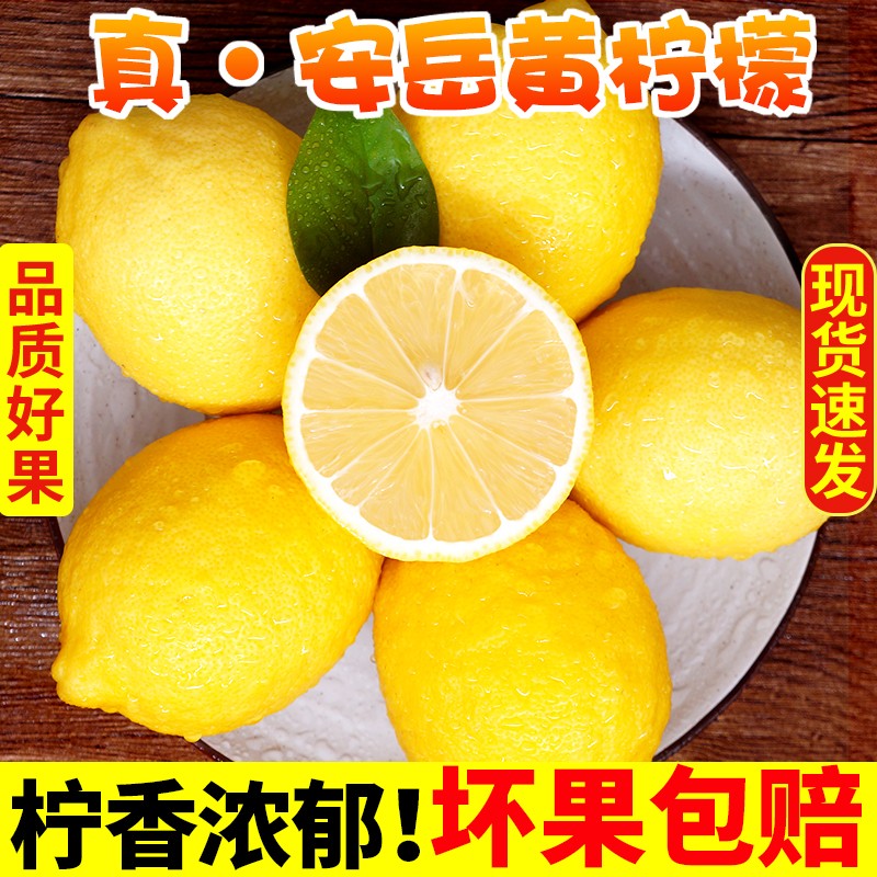 四川安岳黄柠檬尤力克当季现摘新鲜水果商用榨汁小金桔整箱奶茶店