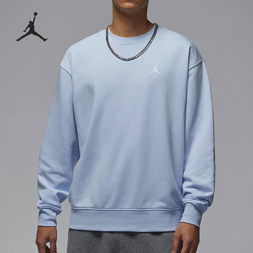 Nike/耐克 男士 蓝色 JORDAN舒适圆领运动休闲卫衣 FV7296-407