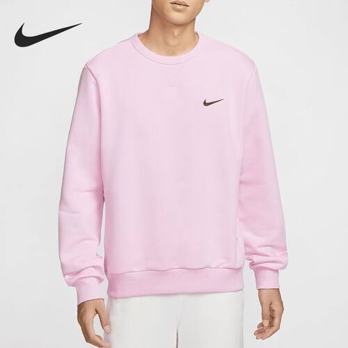 Nike/耐克 Dri-FIT 男士粉色篮球圆领针织卫衣套头衫 IB5504-663