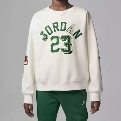 Jordan Brand 字母印花双面针织弹力圆领套头长袖卫衣 II0271-133