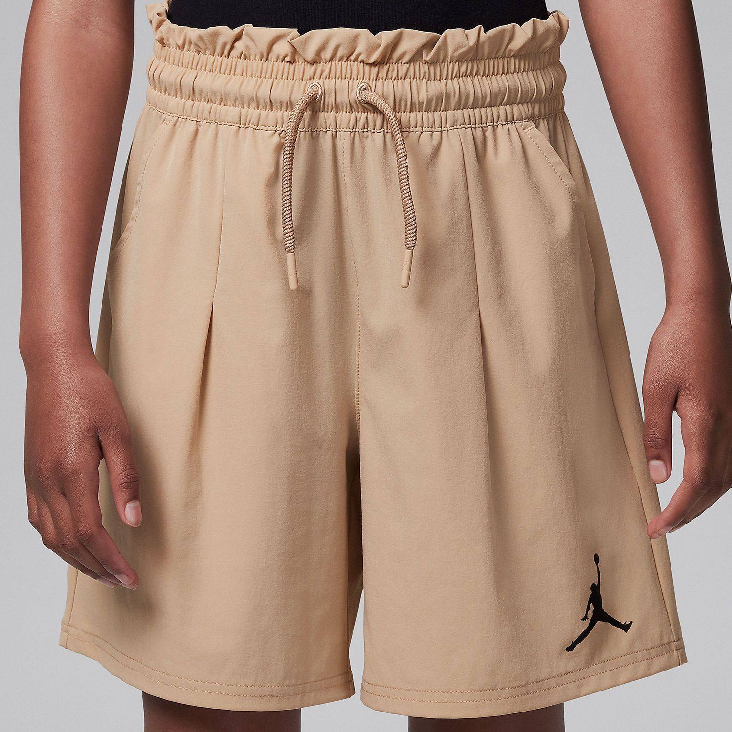 Jordan Brand 纯色宽松系带梭织布中腰运动短裤 女大童HM4589-289,运动服/休闲服装,运动中长裤／短裤,淘宝优惠券,粉丝福利购,淘宝优惠卷