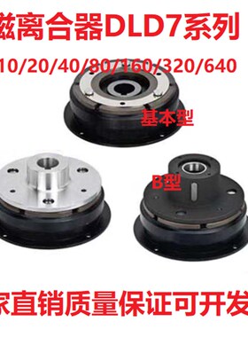 干式24V内轴承圆盘电磁离合器DLD7-05/10/20/40/80/160/320AB 12V