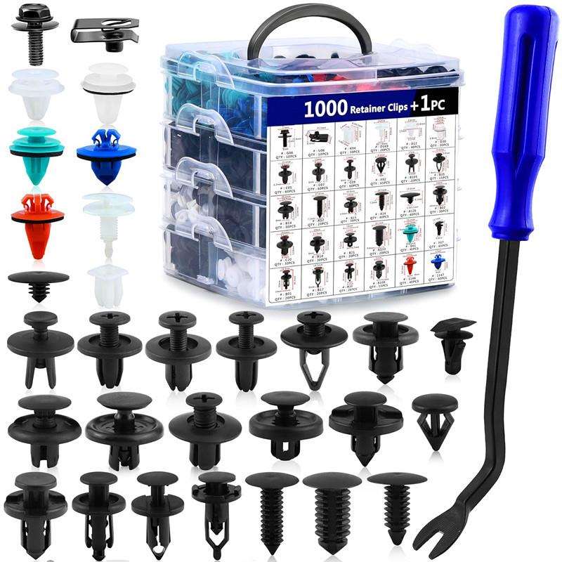 汽车卡扣1045PCS 汽车紧固件30 种尺寸尼龙保险杠挡泥板铆钉带