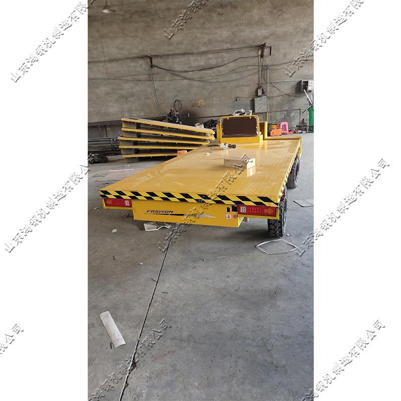 座驾式前进后退车 小型铁路建设平板车 路桥工程四轮电动搬运车