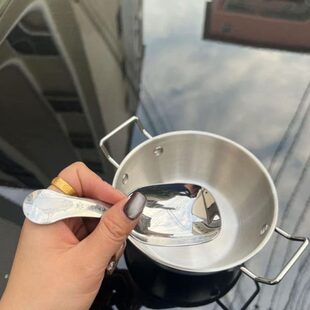 碗不锈钢巴沙可爱萌勺双耳米酒 超拉卡韩式 小吃碗