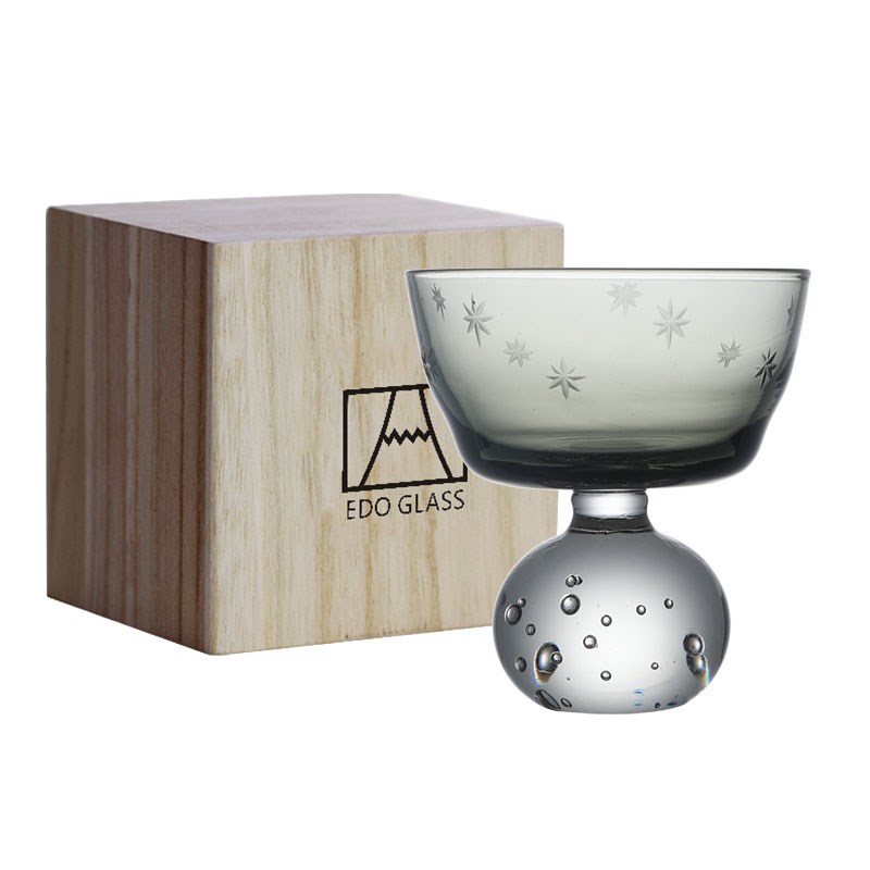 中古高级灰水i晶玻璃杯精酿啤酒杯高脚洋酒杯子