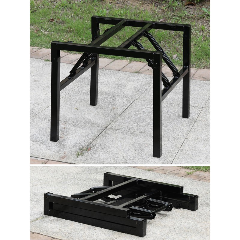 正方形桌子腿支架餐台脚铁桌腿桌架子可折叠O桌腿折叠支架小桌子